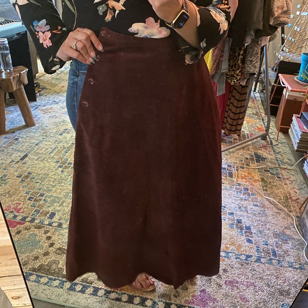 **SOLD** Vintage 1990 suede Calvin Klein skirt